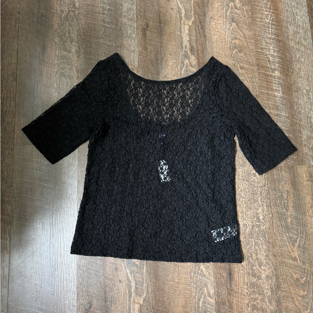 GAP Black Lace Blouse NWT